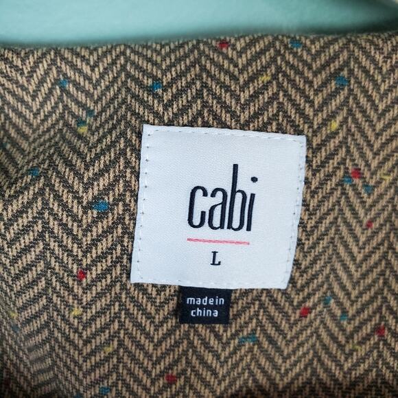 Cabi Penny Herringbone Fleck Blazer Jacket Size Large - Picture 3 of 5
